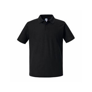 Russell Mens Authentic Pique Polo Shirt / Black